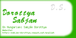 dorottya sabjan business card